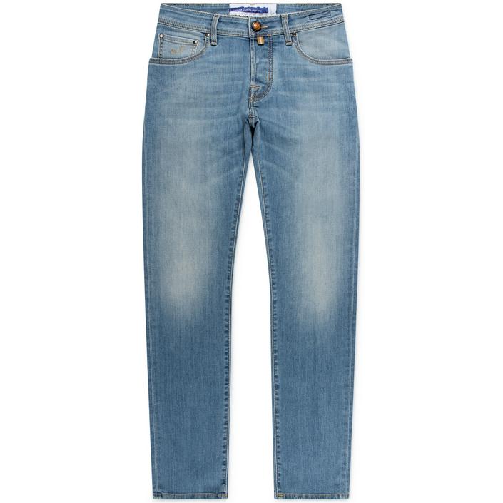 jacob cohen stonewashed jeans petrol spijkerbroek - tijssen mode