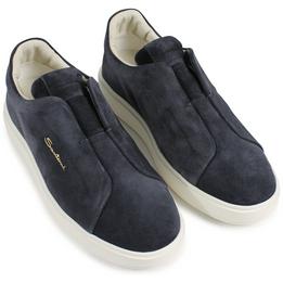 santoni shoes sneakers slip on donkerblauw - tijssen mode