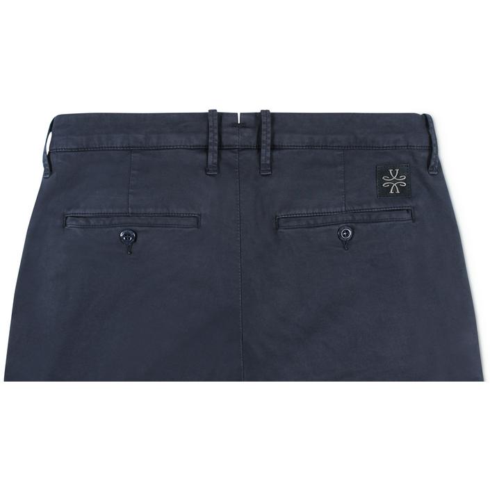 jacob cohen trousers broek pants chino slacks pantalon zomer summer bobby katoen cotton stretch, donkerblauw donker dark navy blue 2