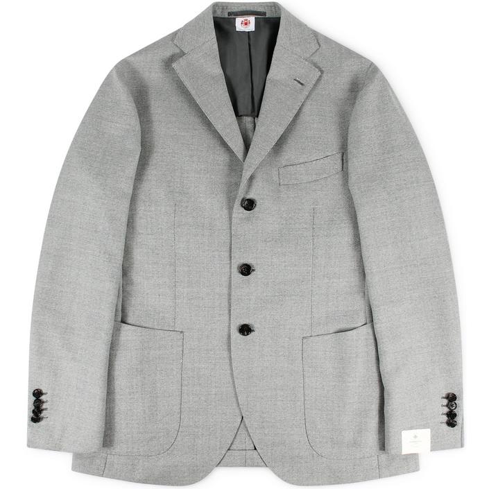 luigi borrelli jacket jasje colbert sportjacket sportcoat patched pocket, grijs grey lichtgrijs licht light 1