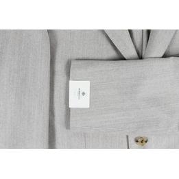 Overview second image: LUIGI BORRELLI Half gevoerd jasje van herringbone stof, beige