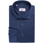 Product Color: EMANUELE MAFFEIS Overhemd Sapporo van zijden stof, donkerblauw
