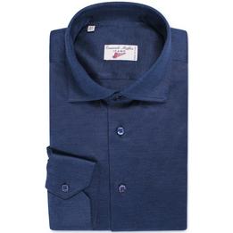 Overview image: EMANUELE MAFFEIS Overhemd Sapporo van zijden stof, donkerblauw