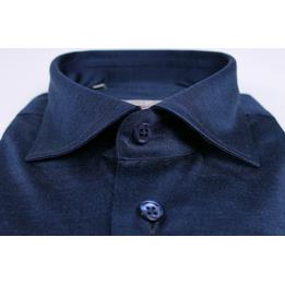 Overview second image: EMANUELE MAFFEIS Overhemd Sapporo van zijden stof, donkerblauw