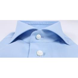 Overview second image: EMANUELE MAFFEIS Overhemd Calla van katoen stretch kwaliteit, lichtblauw