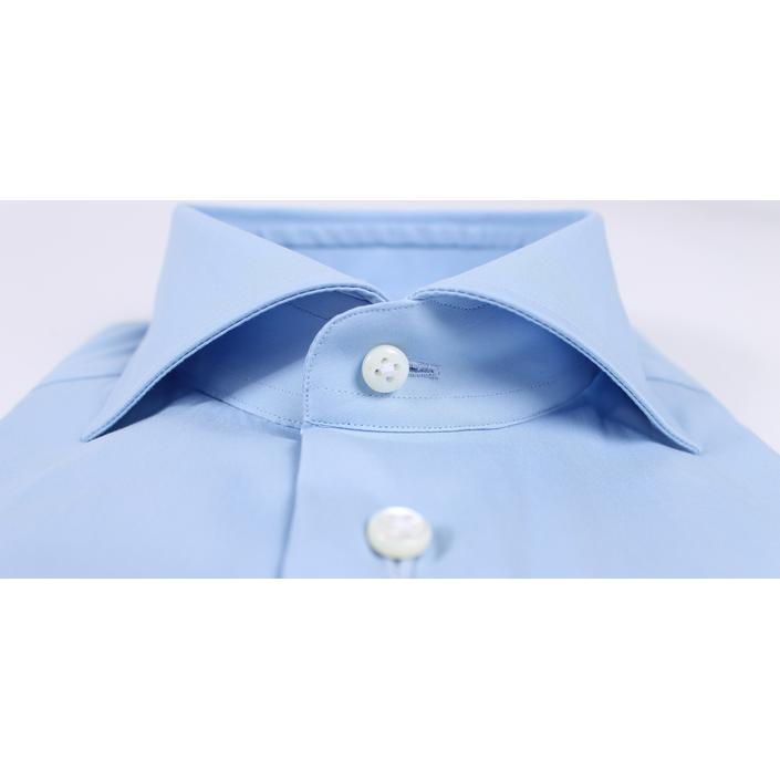 emanuele maffeis stretch jersey 4waystretch shirt overhemd calla katoen cotton, blauw lichtblauw licht light blue