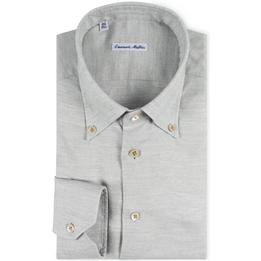 emanuele maffeis shirt overhemd lichtgrijs flannel - tijssen mode