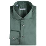 Product Color: EMANUELE MAFFEIS Overhemd Bedford van katoen stretch kwaliteit, donkergroen