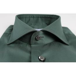 Overview second image: EMANUELE MAFFEIS Overhemd Bedford van katoen stretch kwaliteit, donkergroen