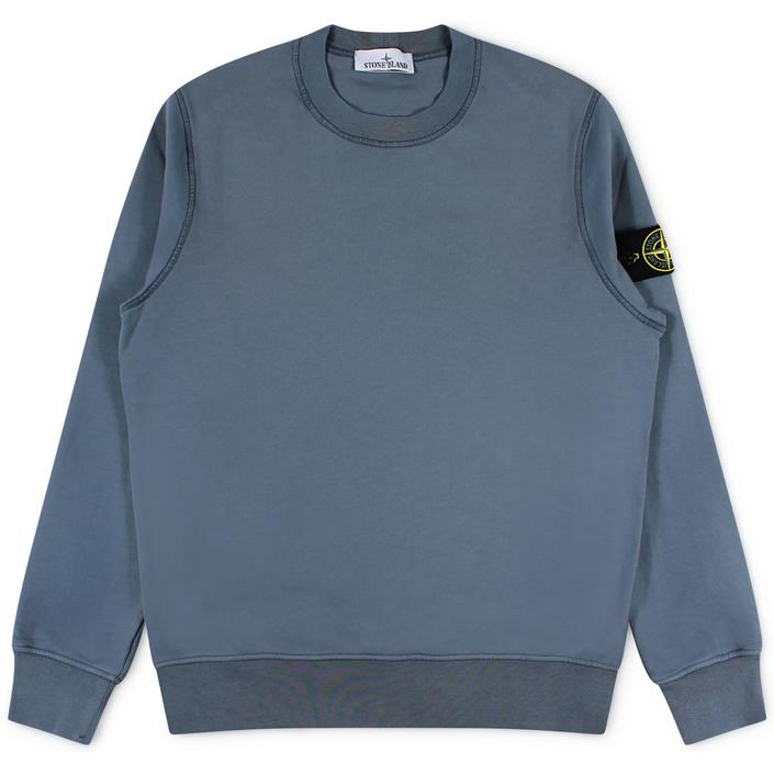 stone island sweater trui fleece blauwgrijs - tijssen mode