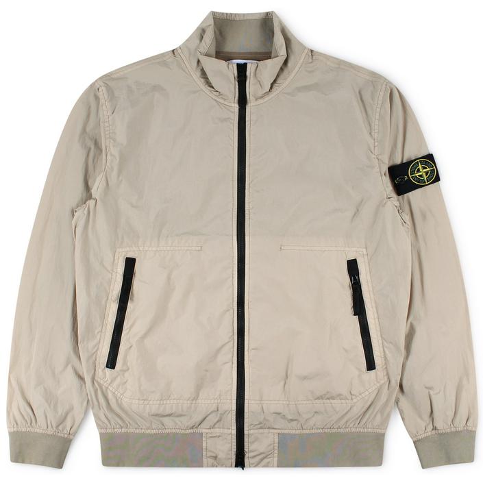 stone island jas jacket zomerjas beige sand crinkle reps - tijssen mode