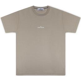 stone island tshirt shirt institutional one print beige - tijssen mode