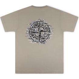 stone island tshirt shirt one print beige - tijssen mode