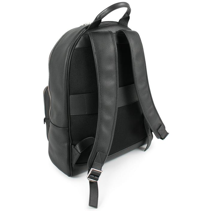 santoni rugtas rugzak backpack leer leather leren grain leather nerf, zwart black dark donker nero 1