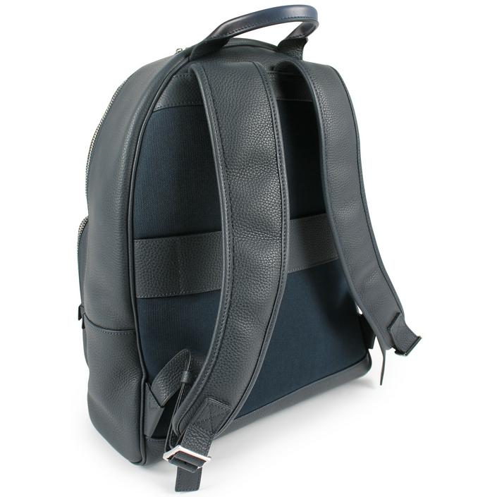 santoni rugtas rugzak backpack leer donkerblauw - tijssen mode