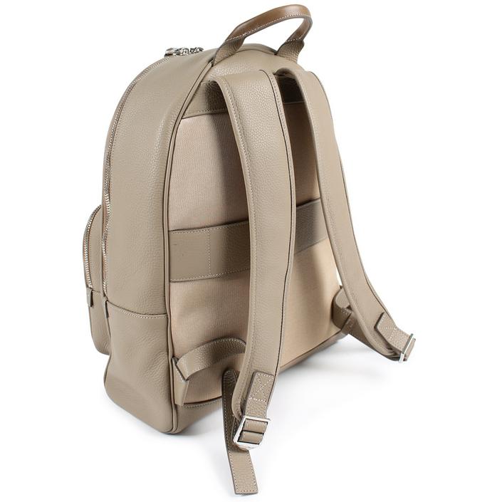 santoni rugtas rugzak backpack leer leather leren grain leather nerf, beige sand ecru bruin brown licht light 1