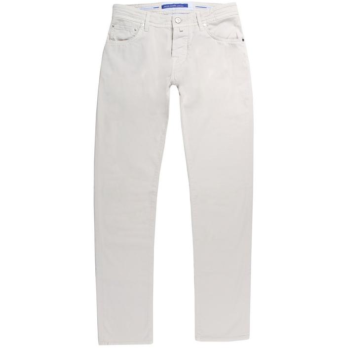 jacob cohen broek pants chino 5pocket nick zomer summer cotton katoen, beige wit white licht light off white 