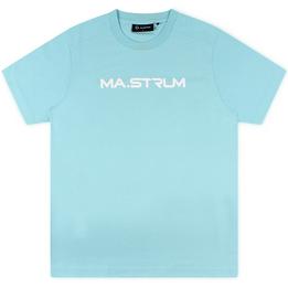 Overview image: MA.STRUM T-shirt met centrale opdruk, lichtblauw