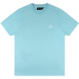 Overview image: MA.STRUM T-shirt met klein Compass logo, lichtblauw