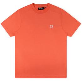 mastrum ma strum tshirt shirt compass logo oranje peach - tijssen mode