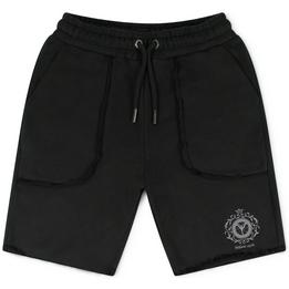 carlo colucci shorts korte broek sweatpants zwart - tijssen mode