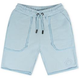 carlo colucci shorts korte broek sweatpants lichtblauw blauw - tijssen mode