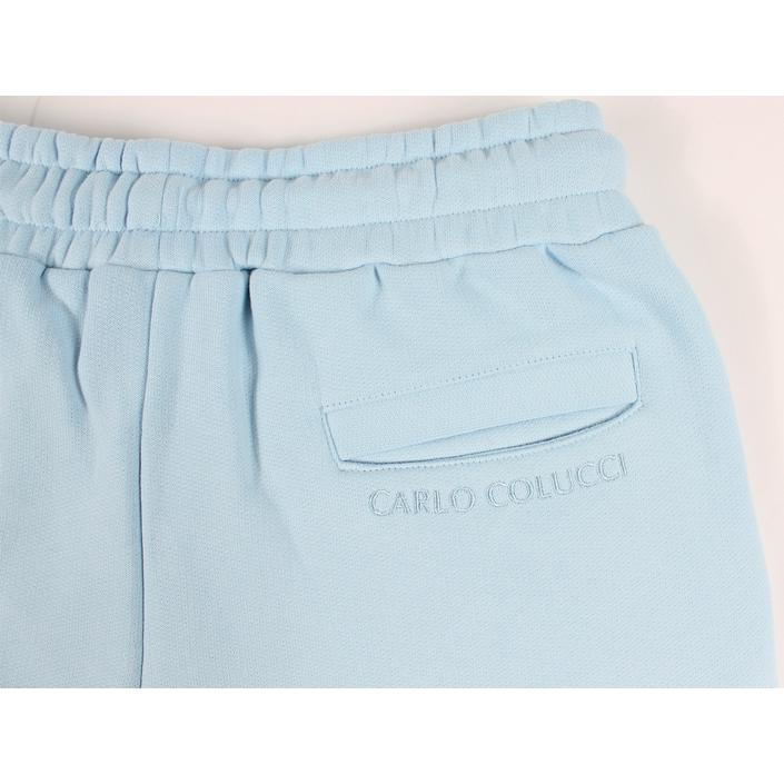 carlo colucci shorts korte broek sweatpants jogger fleece milano 1978, blauw blue lichtblauw licht light baby