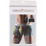 Product Color: CARLO COLUCCI Boxershorts met print, 2-pack geel geprint / zwart