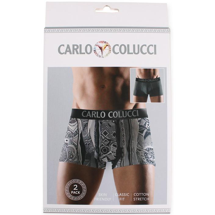 carlo colucci underwear boxer sets boxershorts shorts onderbroeker boxers, black white zwart wit grey grijs print printed 