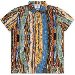 Overview image: CARLO COLUCCI Polo met multicolor breiprint, geel
