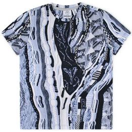 Overview image: CARLO COLUCCI T-shirt met breiprint, lichtblauw