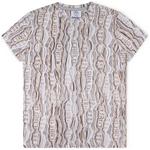 Product Color: CARLO COLUCCI T-shirt met multicolor breiprint, beige