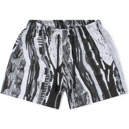 carlo colucci shorts zwembroek breiprint zwart wit - tijssen mode