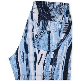 carlo colucci shorts zwembroek breiprint blauw lichtblauw - tijssen mode