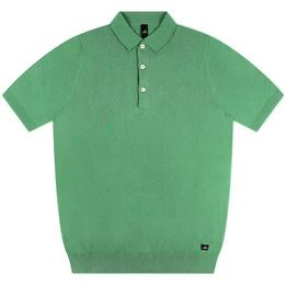wahts polo knitted poloshirt groen katoen cashmere perez - Tijssen Mode