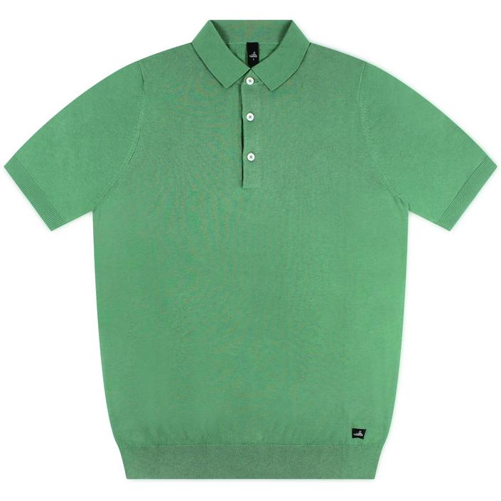 wahts polo knitted poloshirt groen katoen cashmere perez - Tijssen Mode