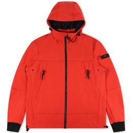 peuterey softshell jas jacket zomerjas lousma md capuchon rood - tijssen mode