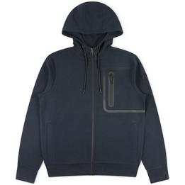 peuterey vest jas tech fleece hoodie parker donkerblauw - tijssen mode