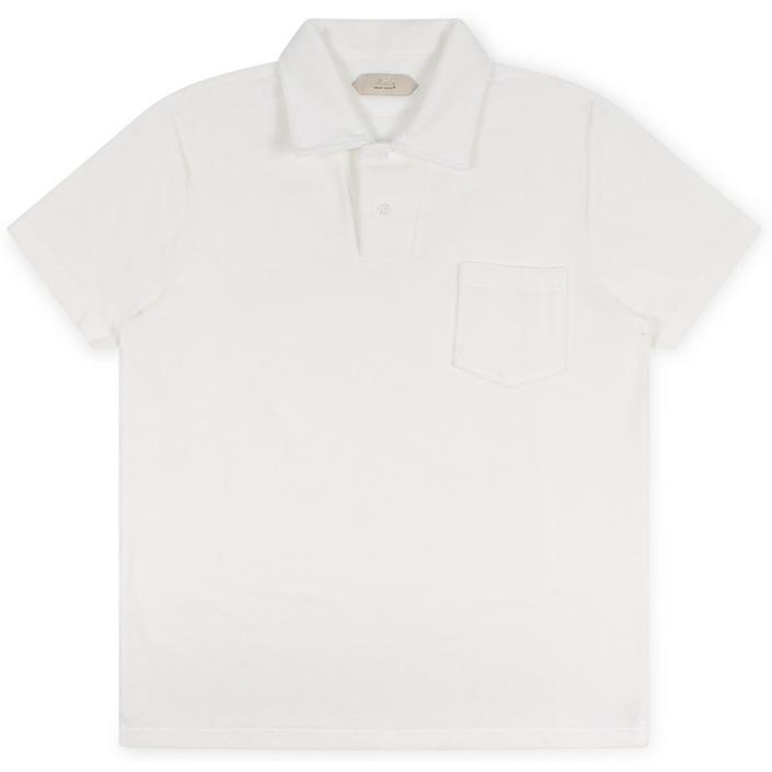 aurelien polo poloshirt shirt toweling badstof terry, wit white licht light bianco