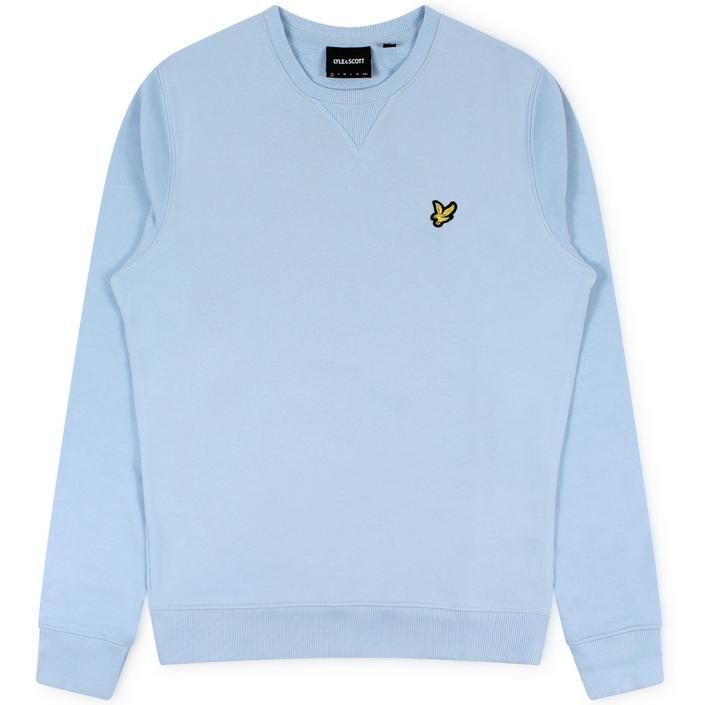 lyle and scott trui jumper sweater lichtblauw eagle - tijssen mode