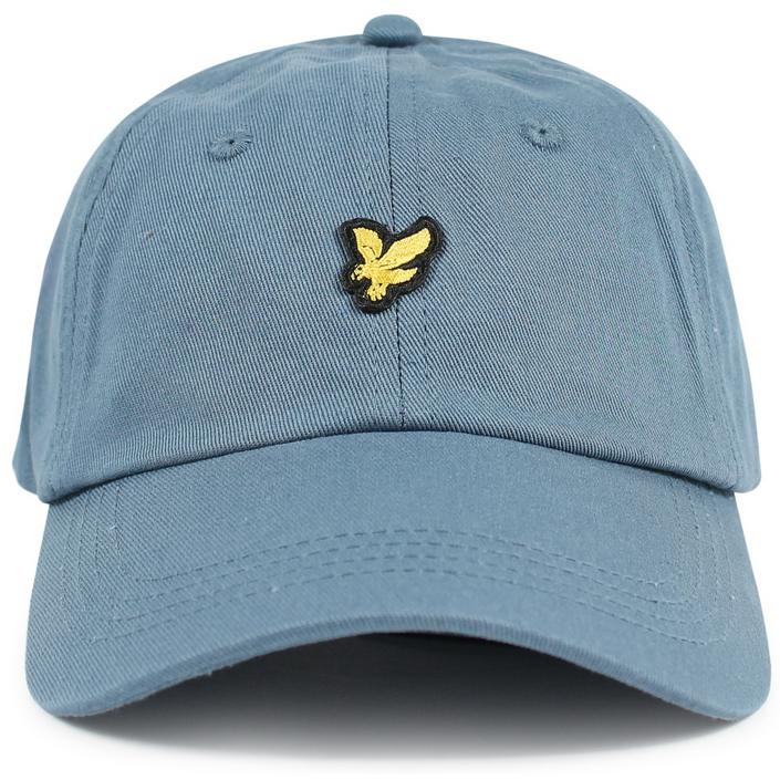 lyle and scott cap pet embleem adelaar blauw grijs - tijssen mode
