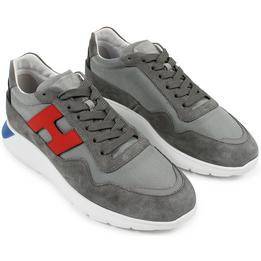 Hogan schoen sneaker interactive 3 grijs/rood - Tijssen Mode