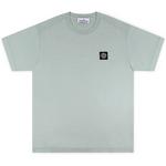 Product Color: STONE ISLAND T-shirt met logo op borst, sky blue