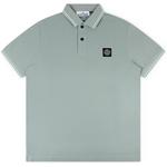 Product Color: STONE ISLAND Polo met embleem, sky blue/wit