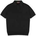 Product Color: DORIANI Poloshirt met open kraag, zwart