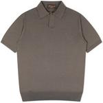 Product Color: DORIANI Poloshirt met open kraag, taupe