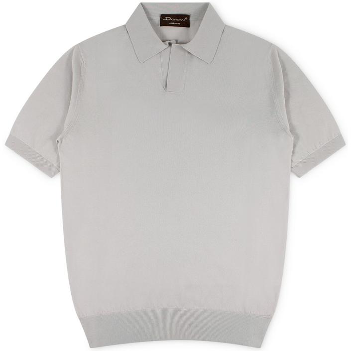 Doriani cashmere polo poloshirt shirt shortsleeve short sleeve korte mouw cotton katoen, beige licht light 