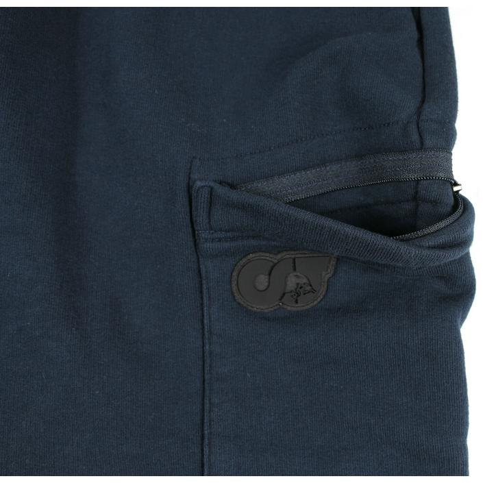 alpha tauri alphatauri shorts short bermuda korte broek sweatshorts peovs fleece, donkerblauw donker dark navy blue blauw