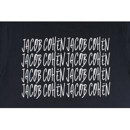 Overview second image: JACOB COHËN  T-shirt met opdruk op borst en rug, donkerblauw