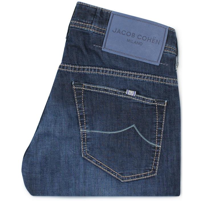 jacob cohen bermuda korte broek spijkerbroek denim jeans lou, donkerblauw donker blauw dark navy blue 